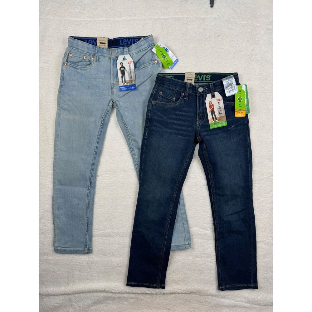 2 Pairs Boys Jeans Size 8 Levis 511 Slim Fit
